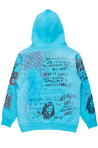 Gabin Blue Graphic Hoodie