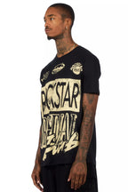 Rylok Black/Beige Oversized Graphic T-Shirt