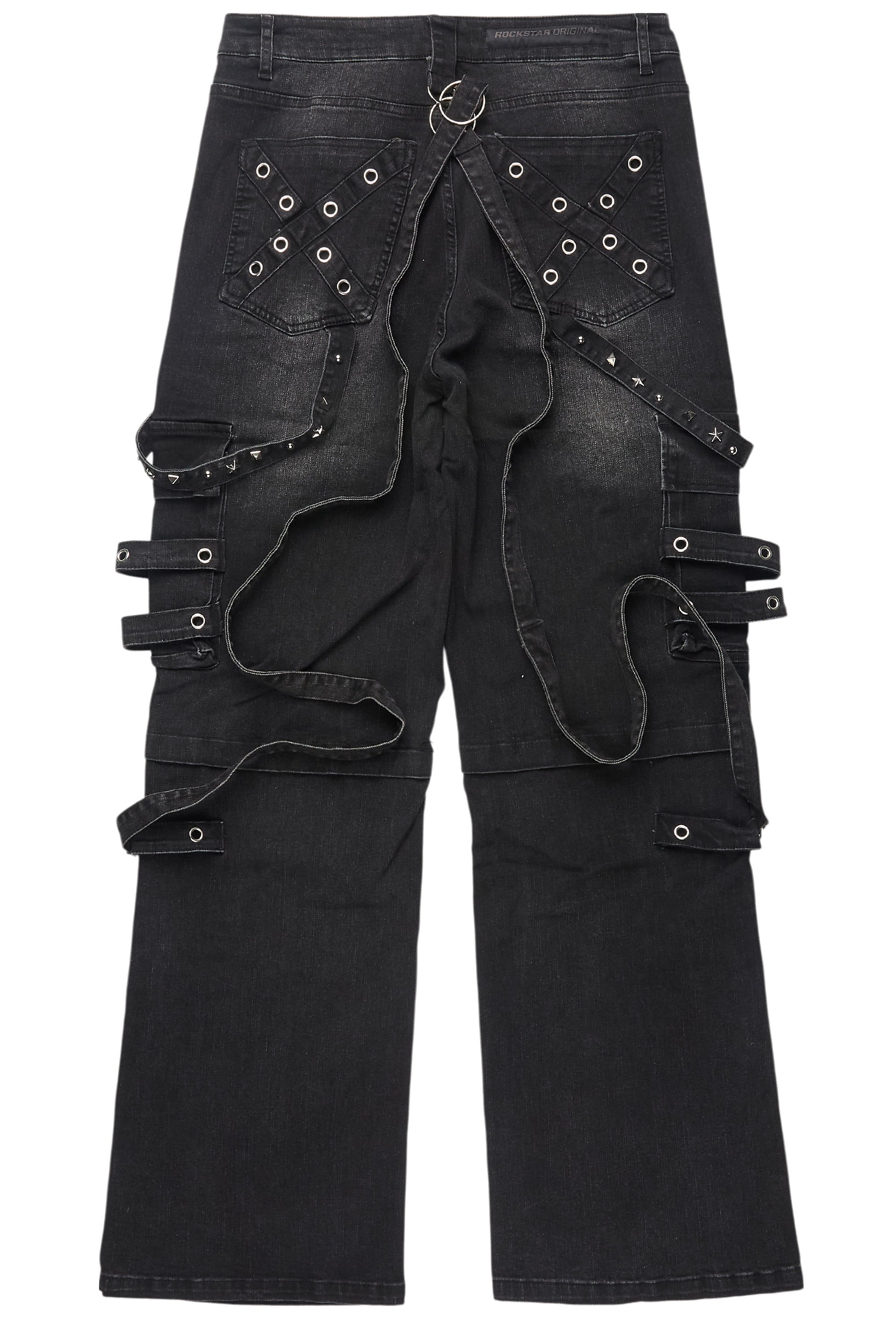 Nealon Black Baggy Cargo Fit Jean