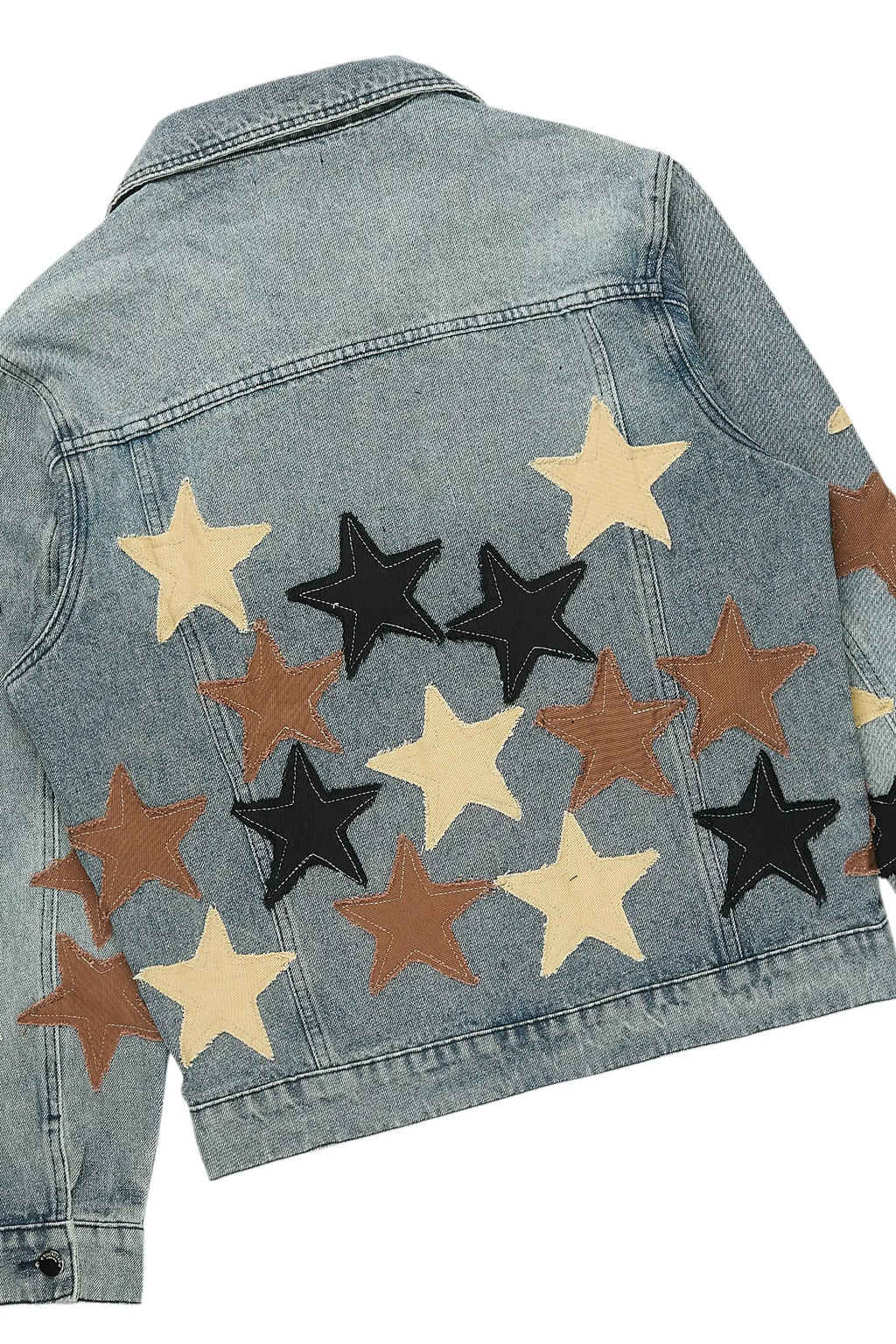 Starlane Vintage Blue Denim Jacket/Stacked Flare Jean Set