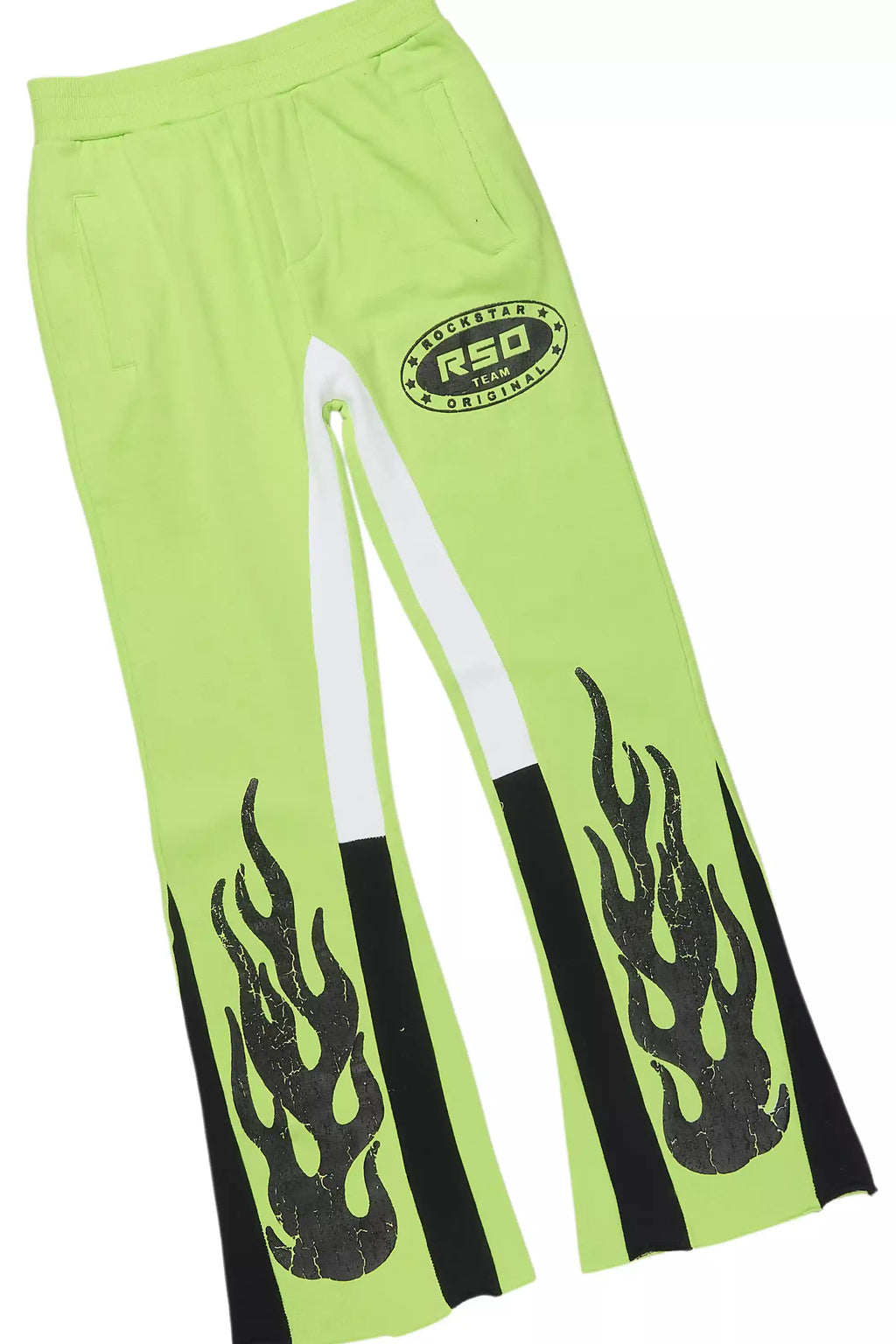 Boys Amos Neon Green/Black Stacked Track Set