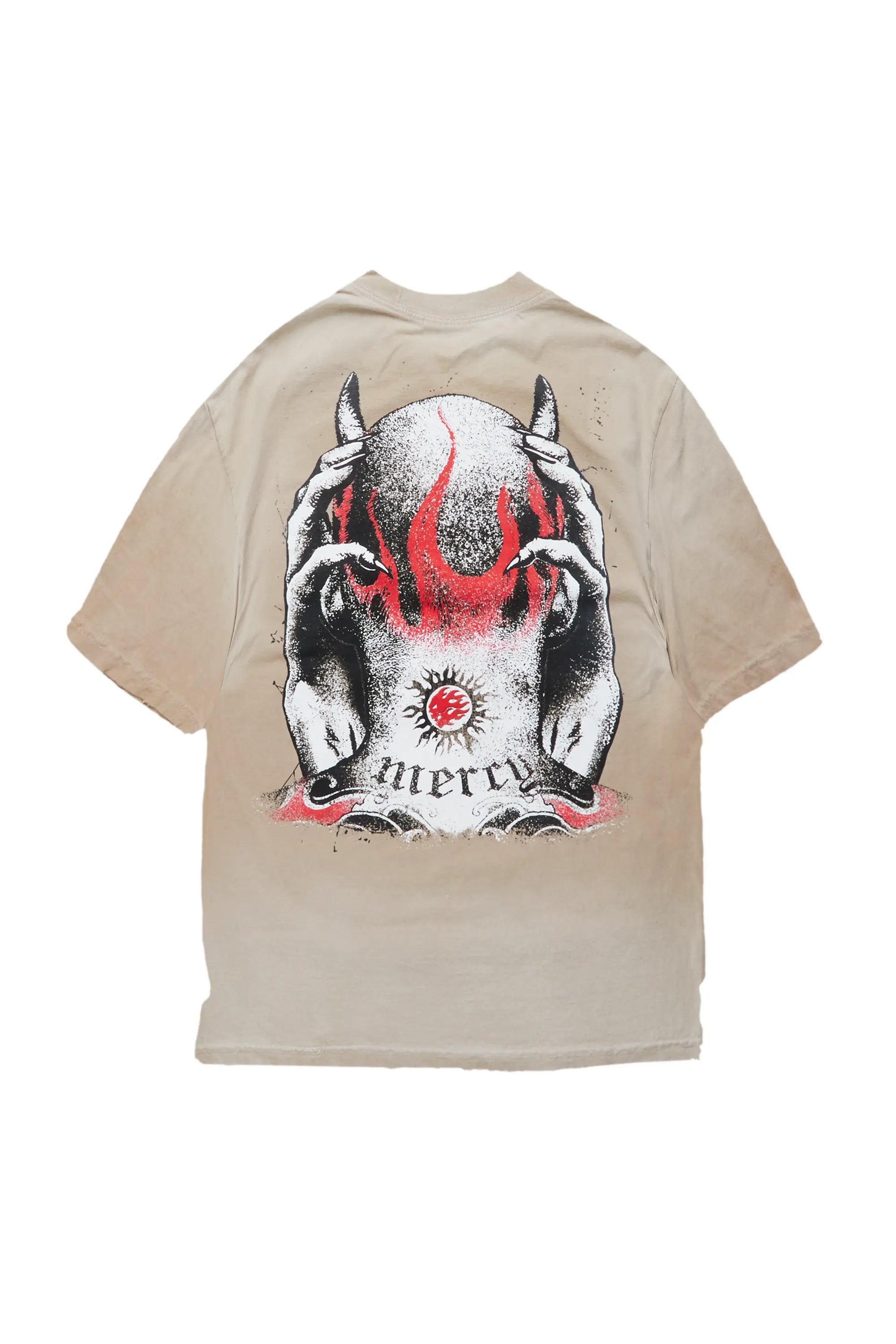 Mercy Oatmeal Oversized T-Shirt