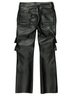 Girls Khaza Black  PU Leather Jean