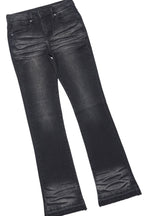 Boys Lake Black/Beige T-Shirt/Dag Dark Grey Stacked Flare Jean Set