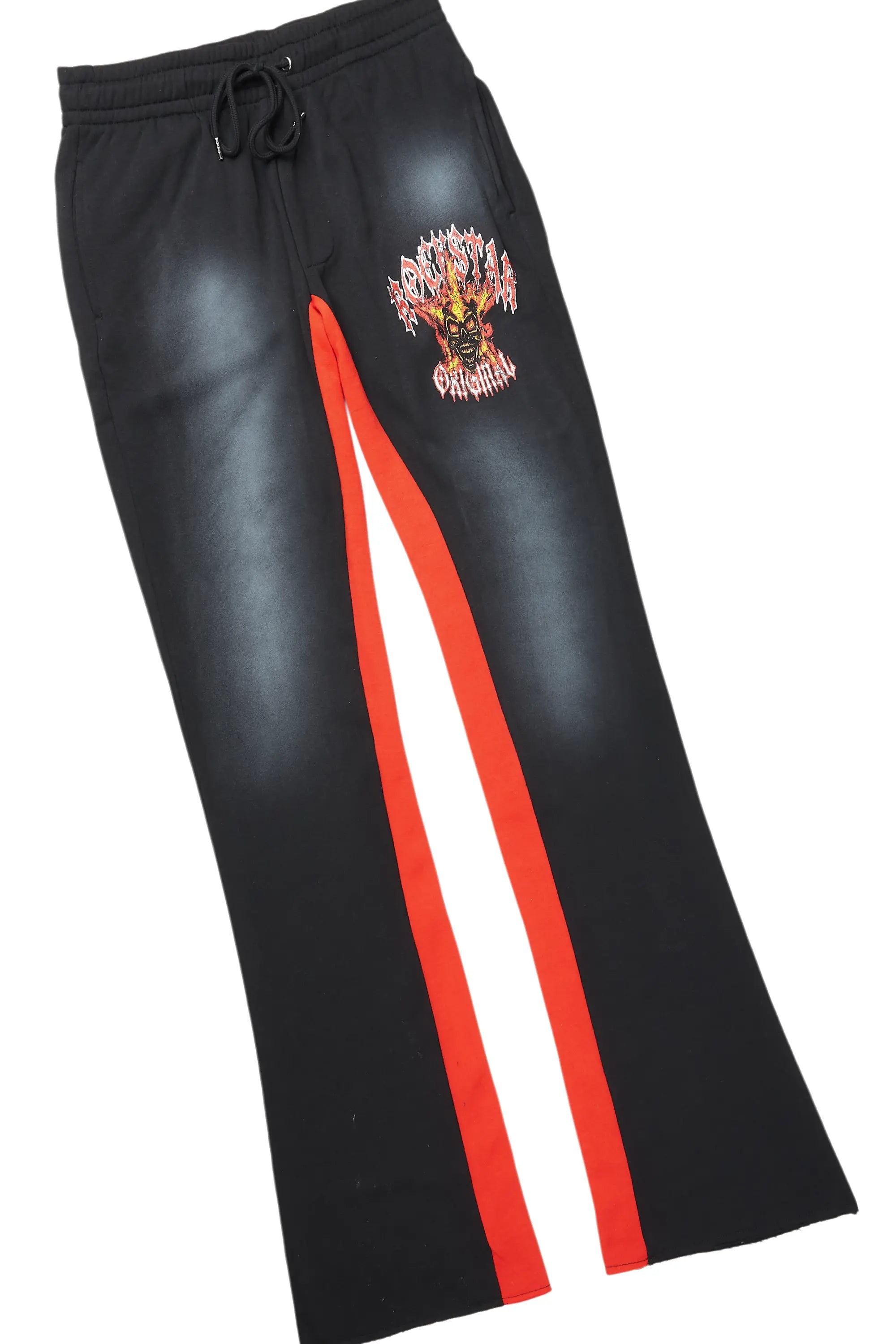 HDStar Black/Red Hoodie/Baggy Track Pant Set