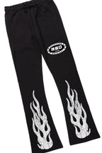 Amos Black/White T-Shirt/Stacked Flare Track Set