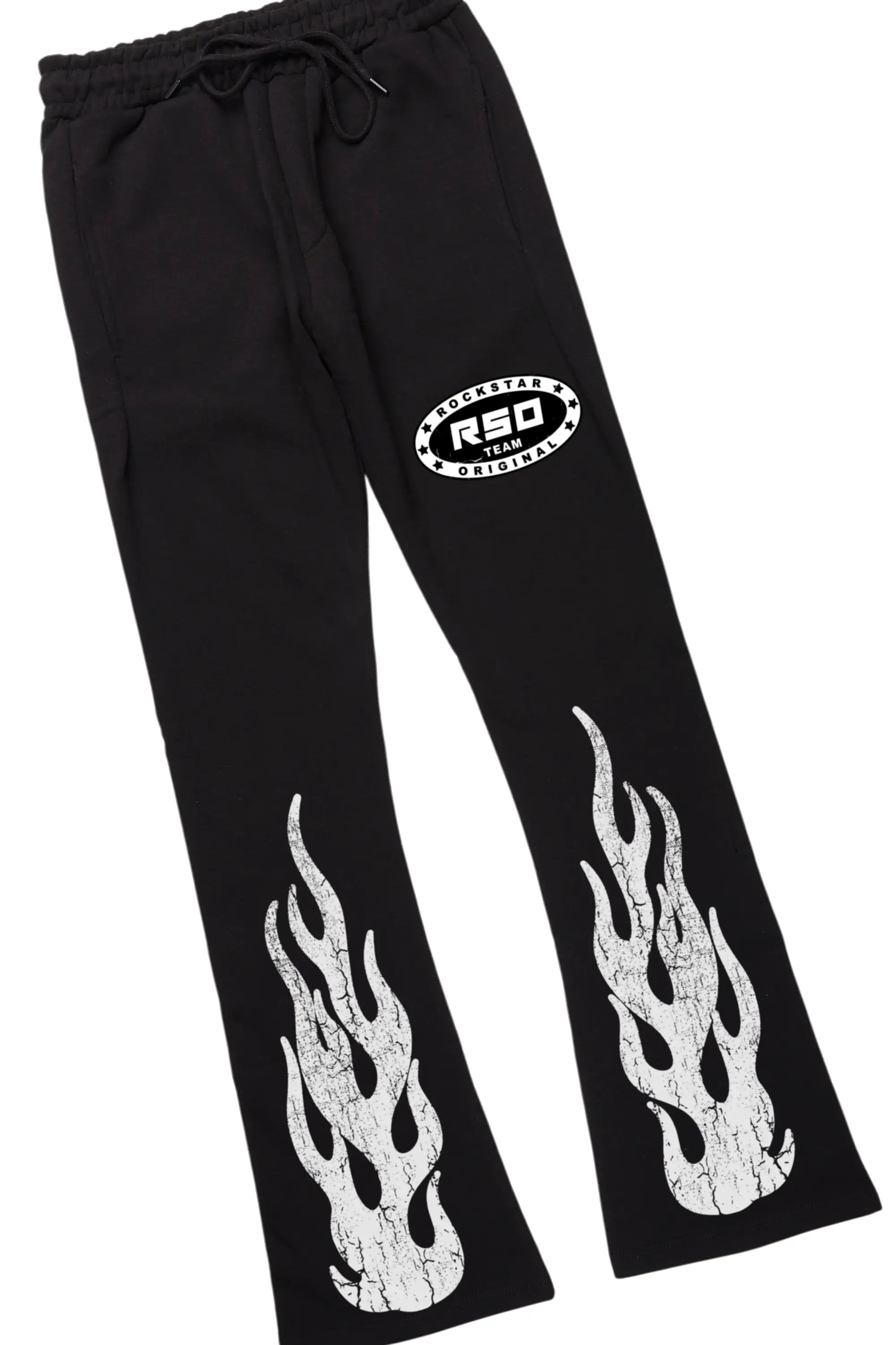 Amos Black/White T-Shirt/Stacked Flare Track Set