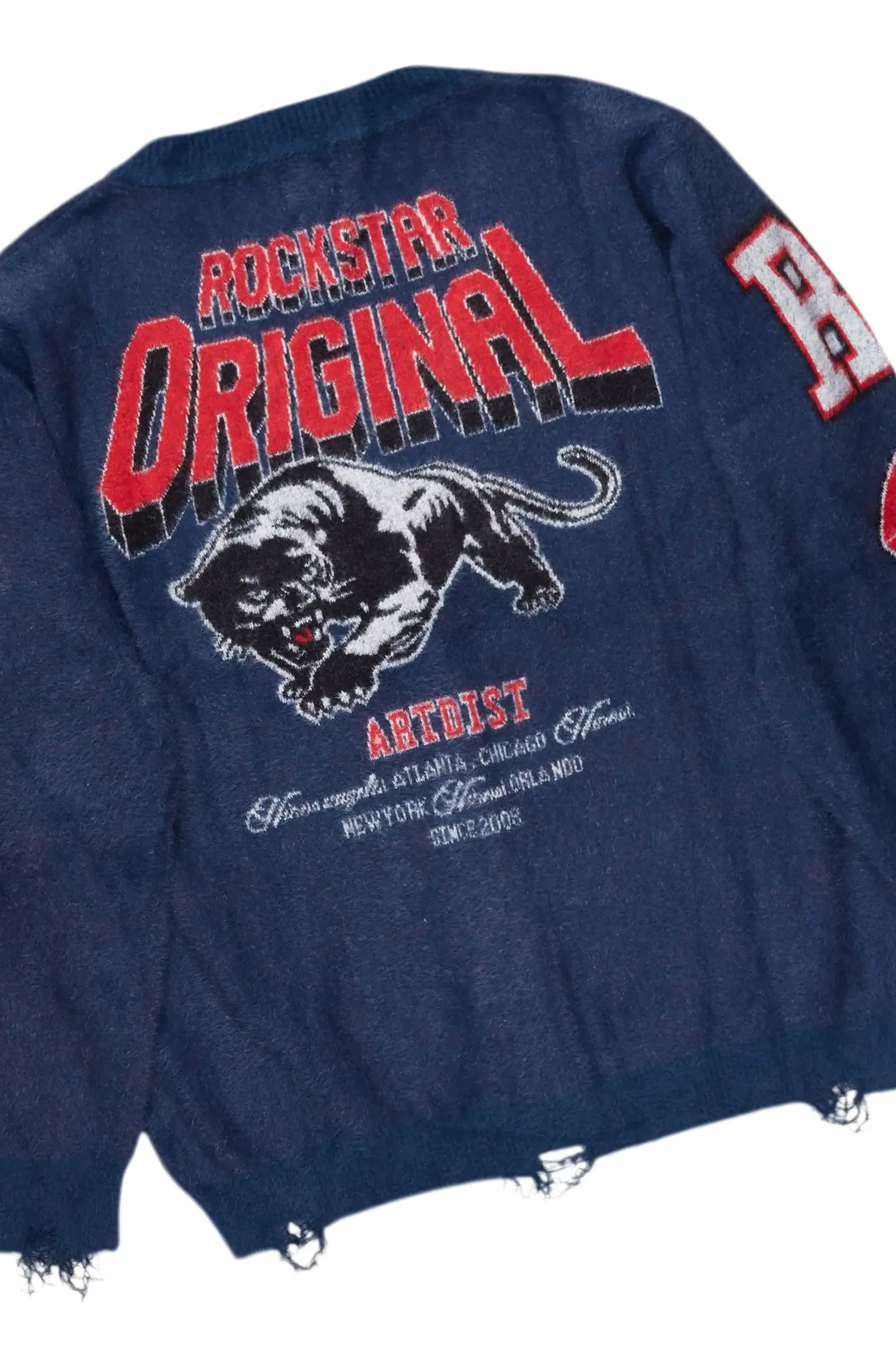 Delling Navy Knit Sweater & Camden Super Stacked Flare Jean Bundle