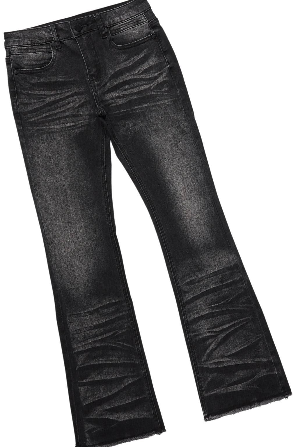 Boys Damber Red Hoodie/Stacked Flare Jean Set