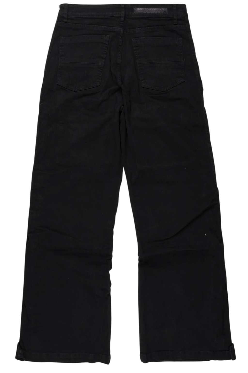 Yuri Black Stacked Cargo Flare Jean
