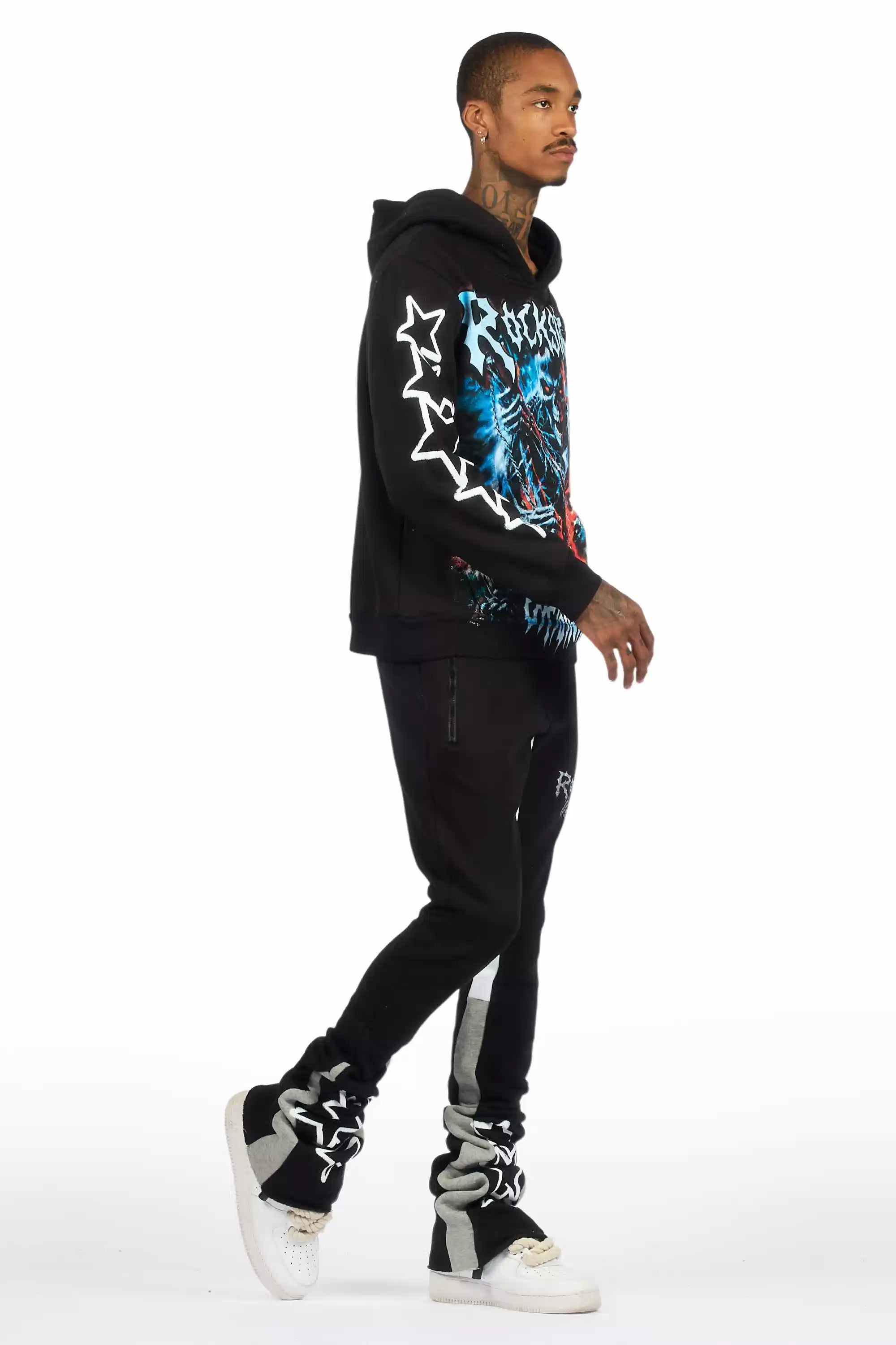 Krio Black/Grey Hoodie/Super Stacked Track Set