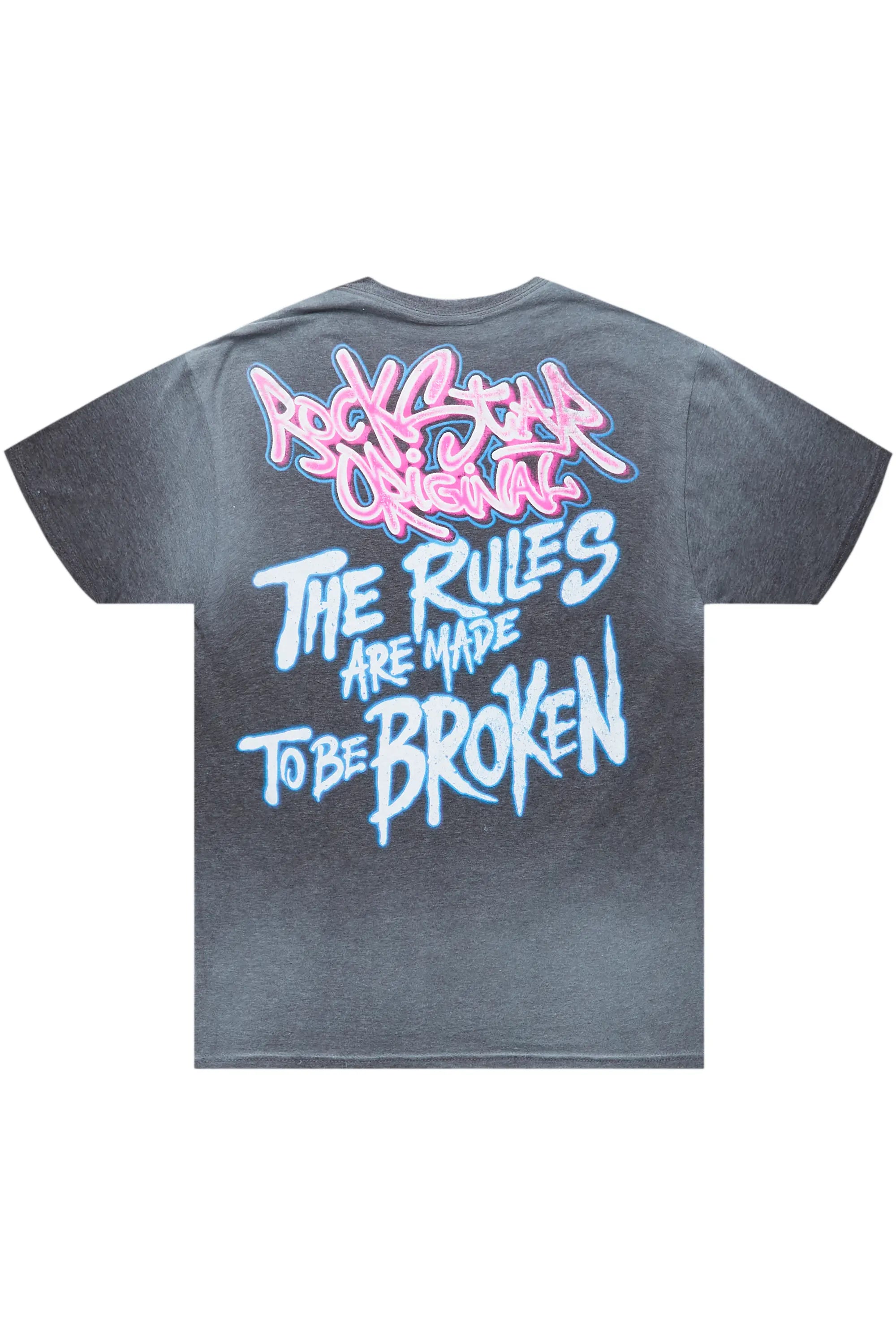 Rafe Heather Charcoal Graphic T-Shirt