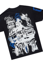 Grill Black/Blue T-Shirt/Denim Short Set