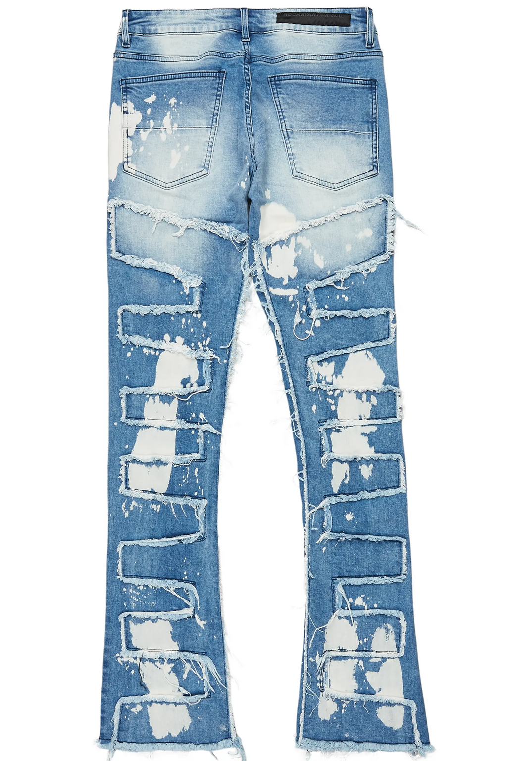 Laban Light Blue Bleach Stacked Flare Jean