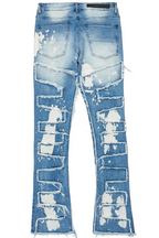 Laban Light Blue Bleach Stacked Flare Jean