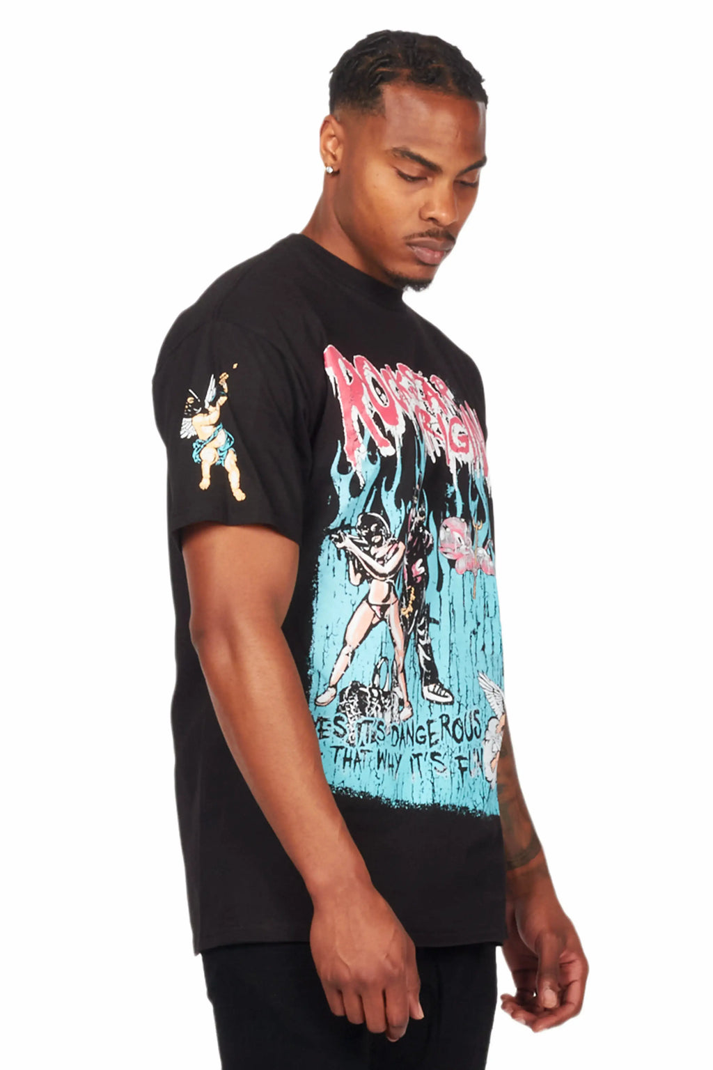 Little Lord Black Graphic T-Shirt