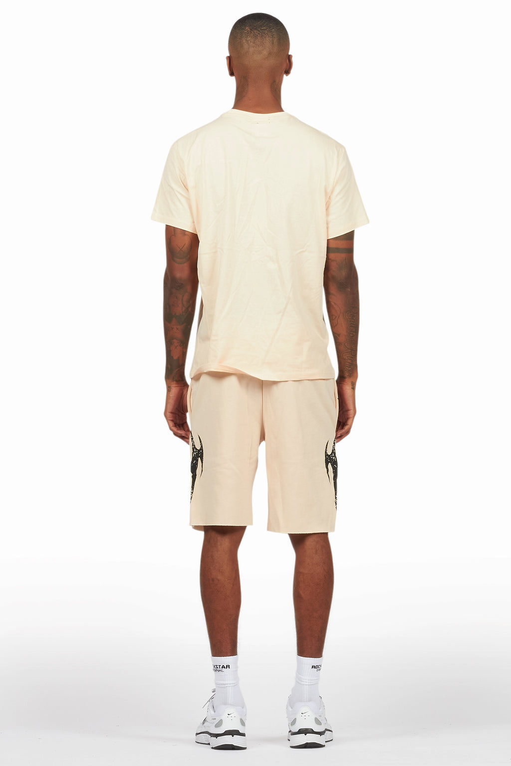 Members Beige T-Shirt/Short Set