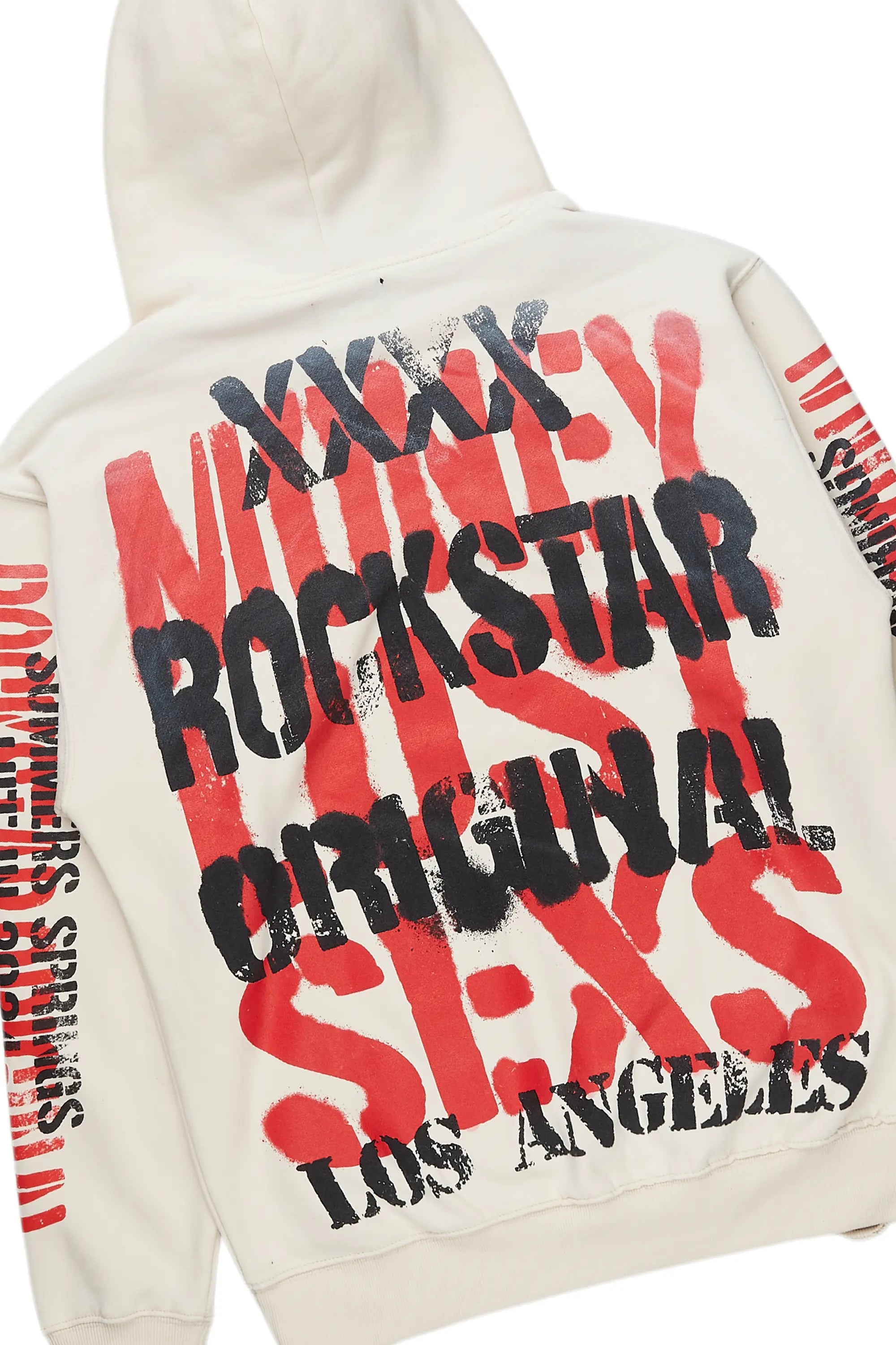 Omer Beige Hoodie/Stacked Flare Cargo Jean Bundle