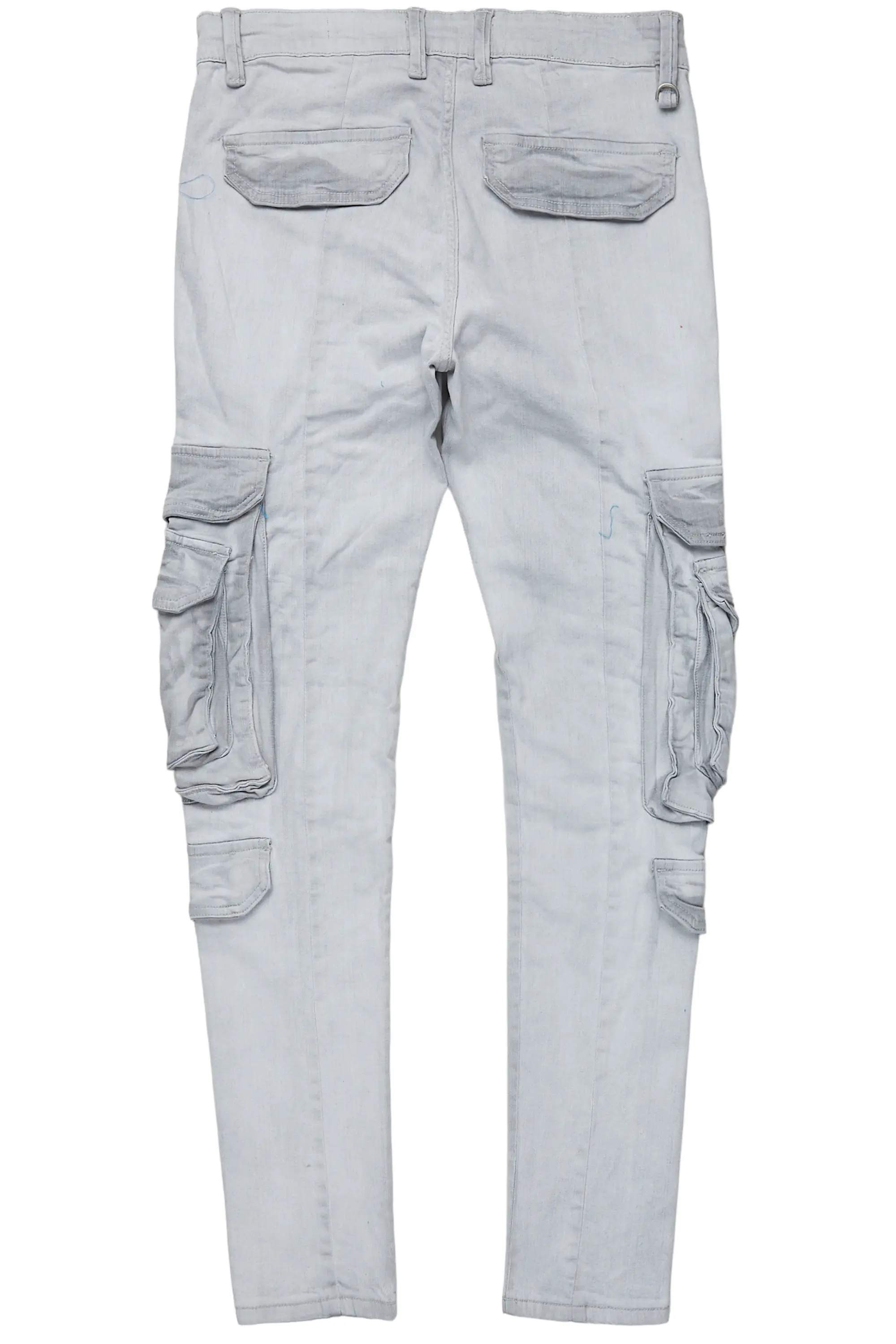 Iniko Grey Skinny Fit Cargo Jean