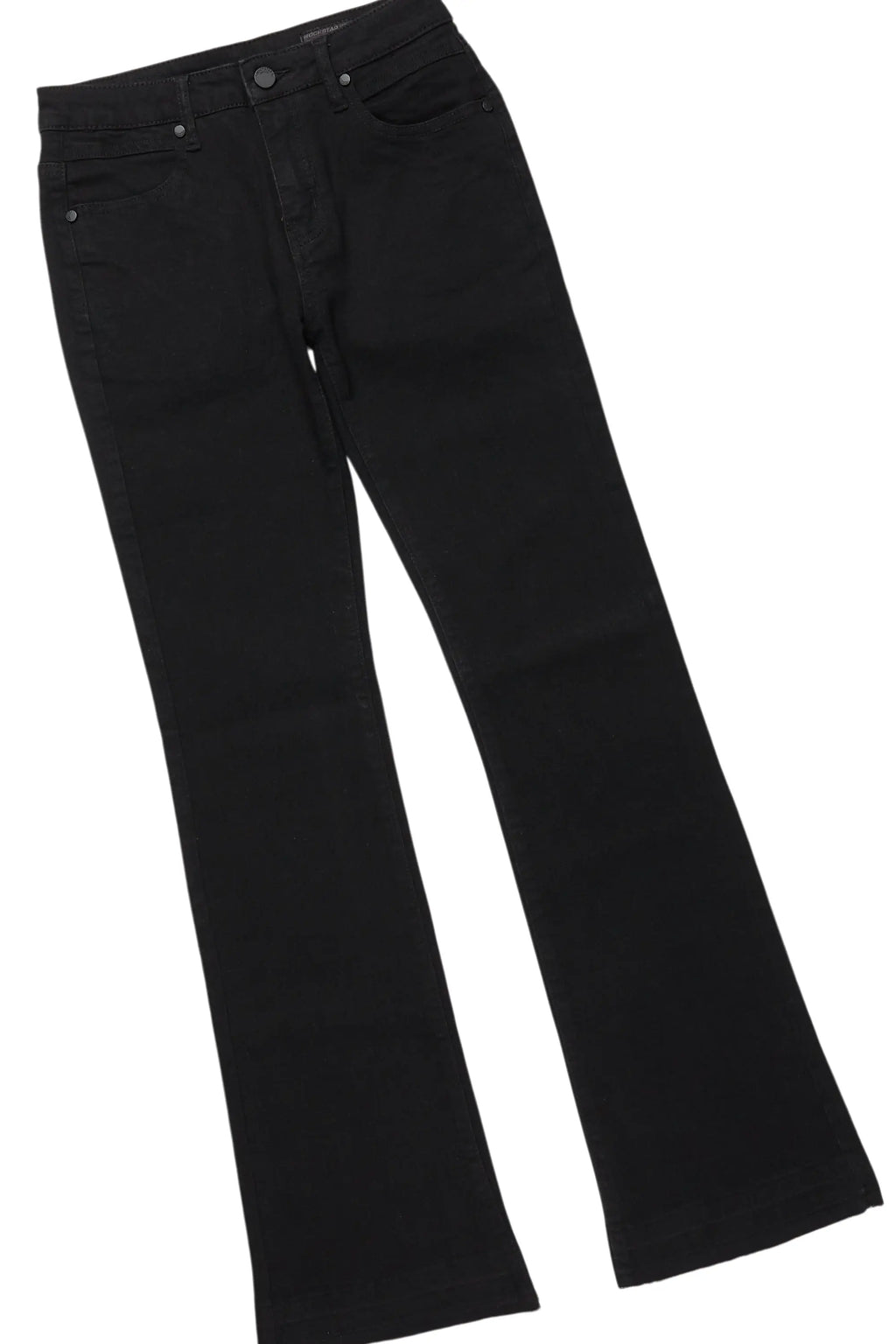 Boys Lake Black/White T-Shirt/Dag Stacked Flare Jean Set