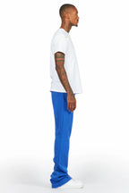 Uko Royal Blue Stacked Baggy Track Pant