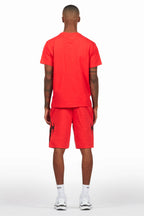 Members Red/Black T-Shirt/Short Set