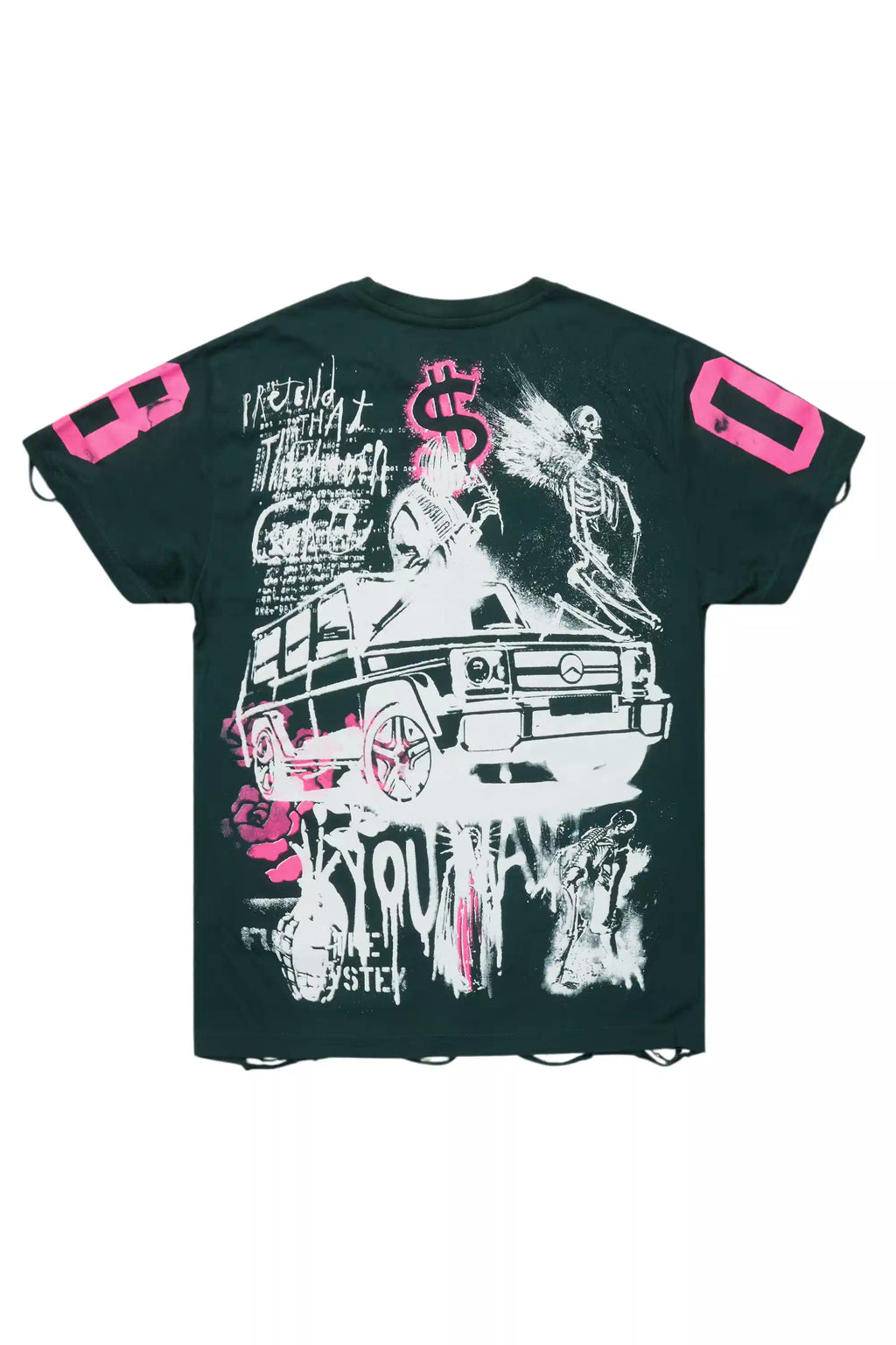 Kammile Green/Pink Oversized T-Shirt