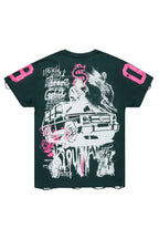 Kammile Green/Pink Oversized T-Shirt