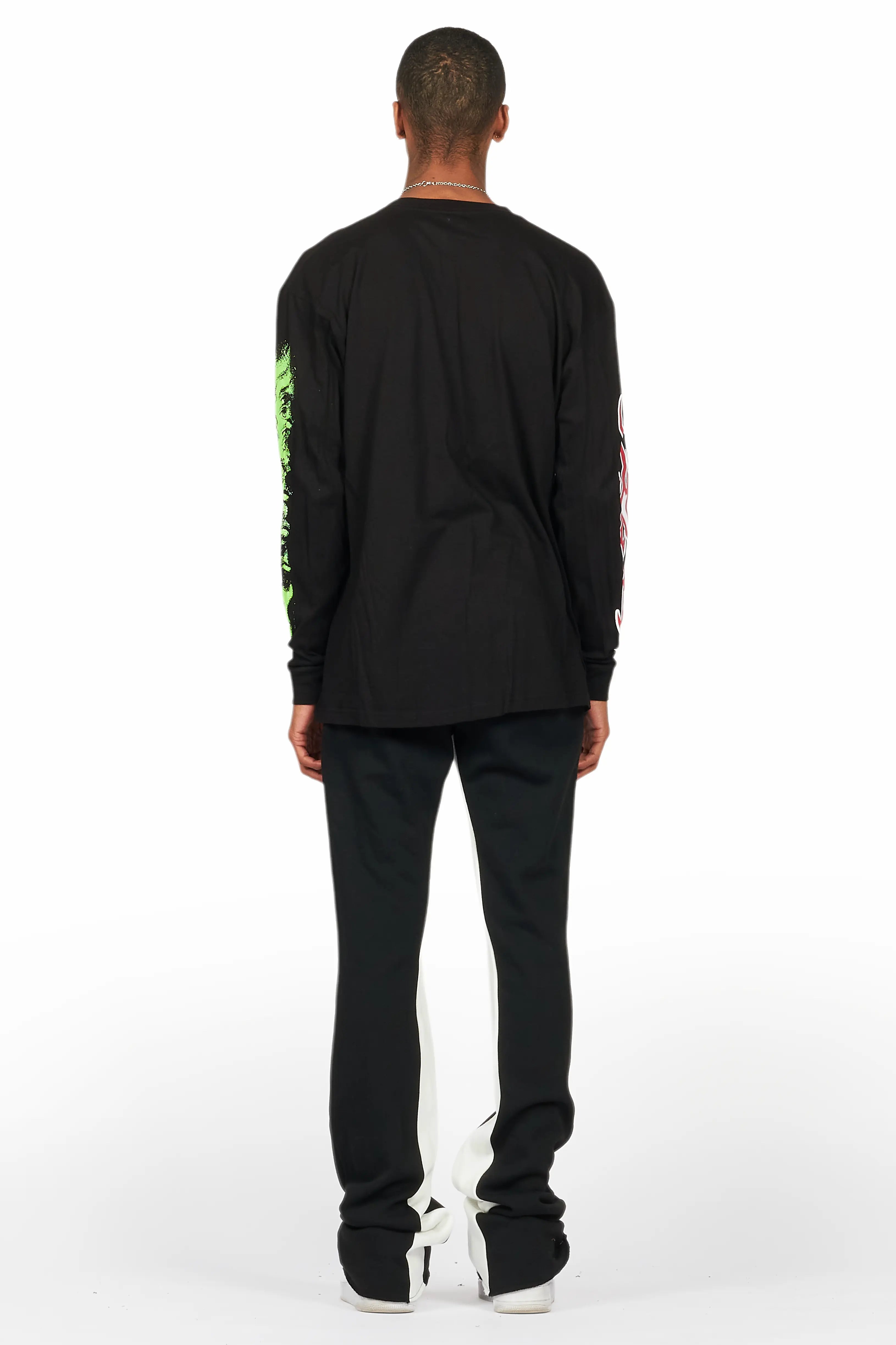 Beno Black Long Sleeve T-Shirt/Baggy Pant Set