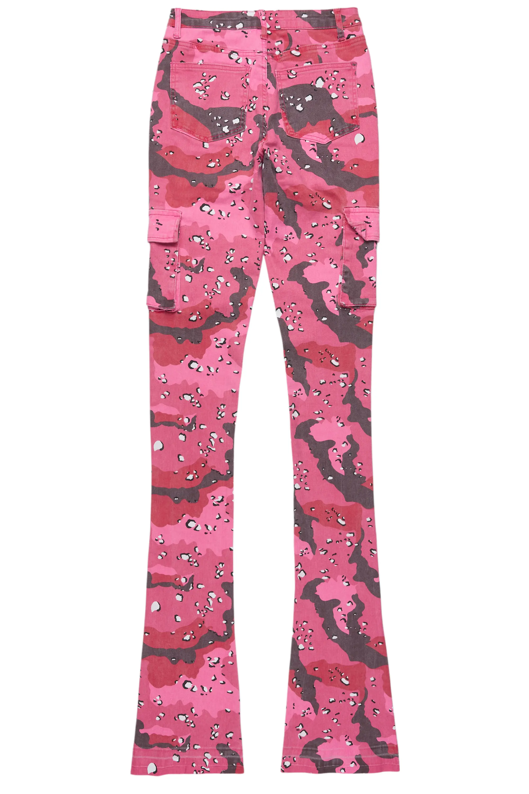 Noor Pink Camo Cargo Super Stacked Jean