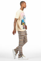 Kip Vintage Sand Graphic T-Shirt/Zierry Multi Tapestry Jean Bundle