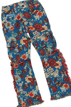 Boys Gabin Royal/Blue Multi Hoodie/Stack Flare Jean Set