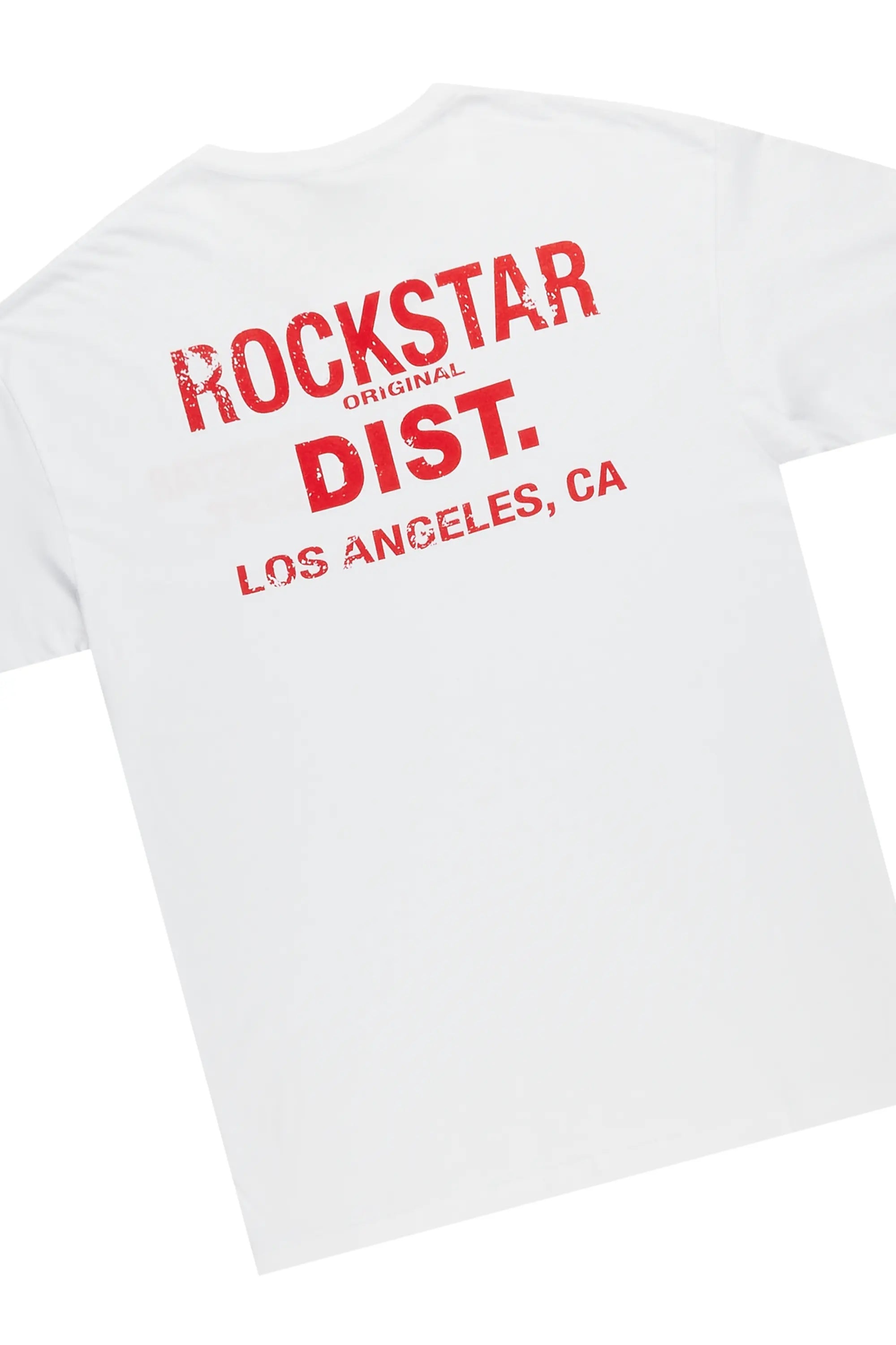 Lake White/Red T-Shirt/Stacked Baggy Track Set