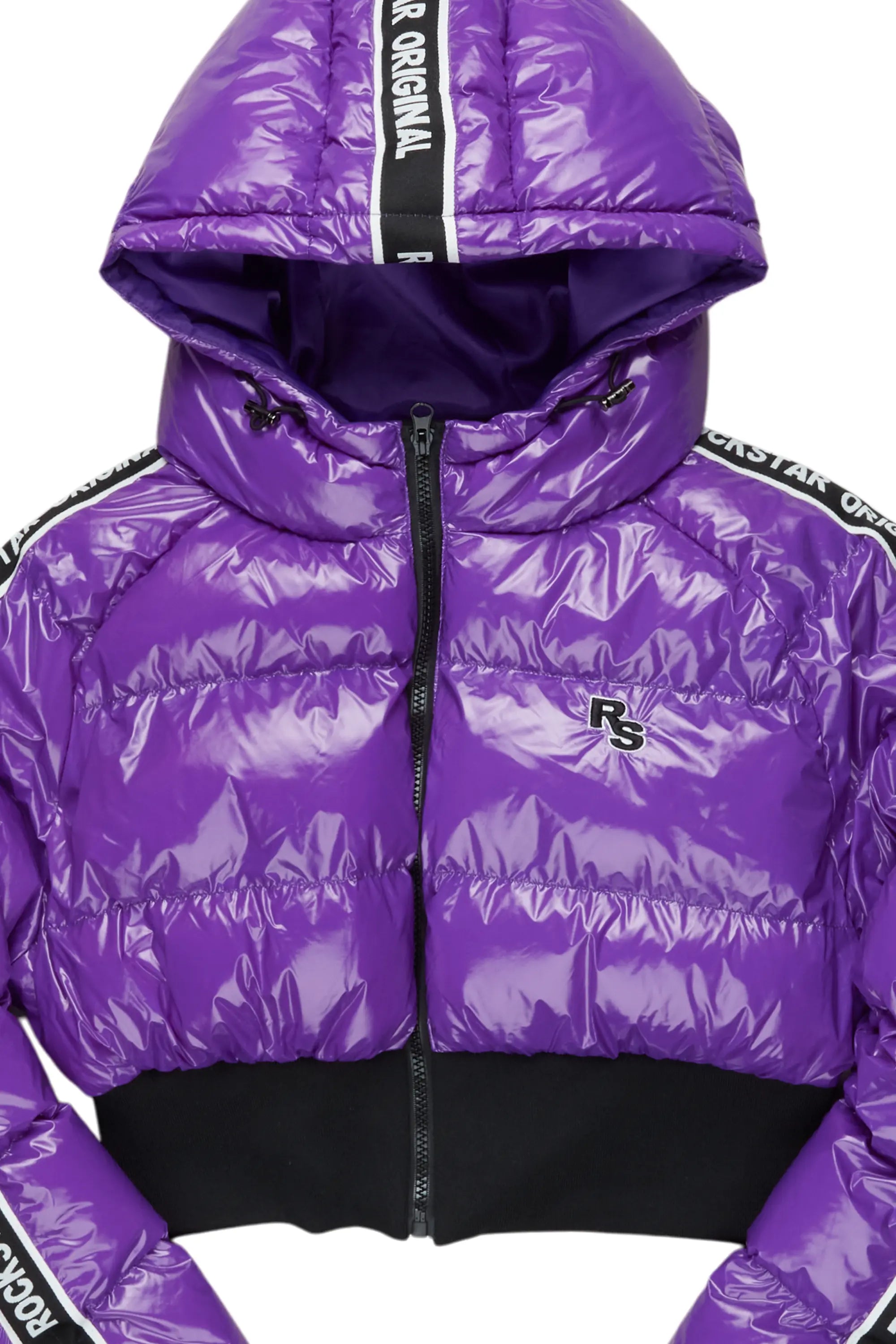 Jackey Purple 2.0 Crop Puffer Jacket