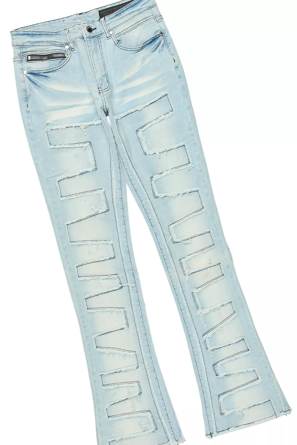 Amos Heather Grey Graphic T-Shirt/Stacked Flare Jean Bundle