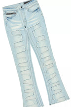 Amos Heather Grey Graphic T-Shirt/Stacked Flare Jean Bundle