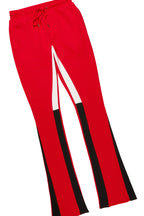 Basic Red Hoodie/Stacked Flare Track Set