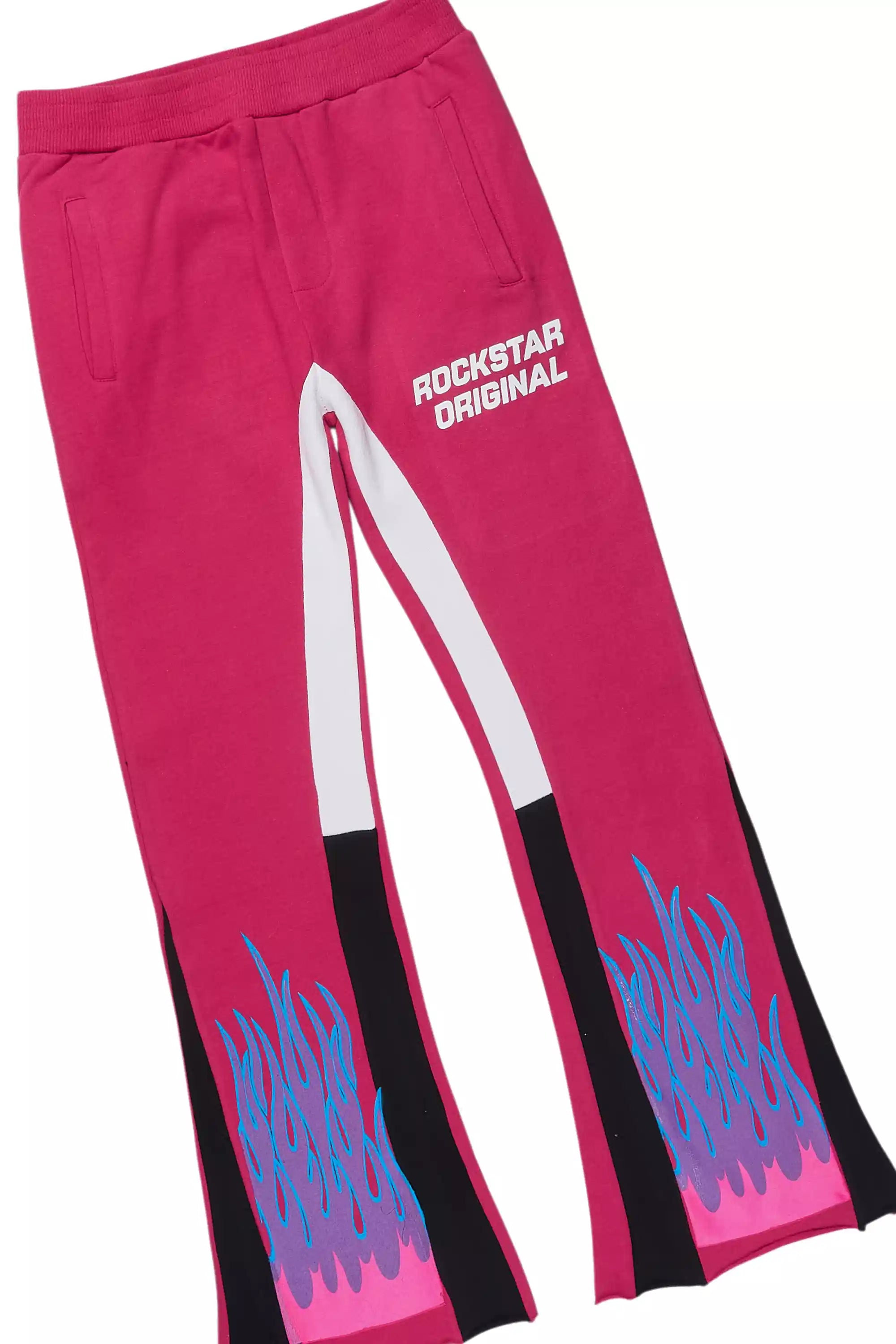 Girls Roen Fuchsia/Lavender Stacked Flare Track Set