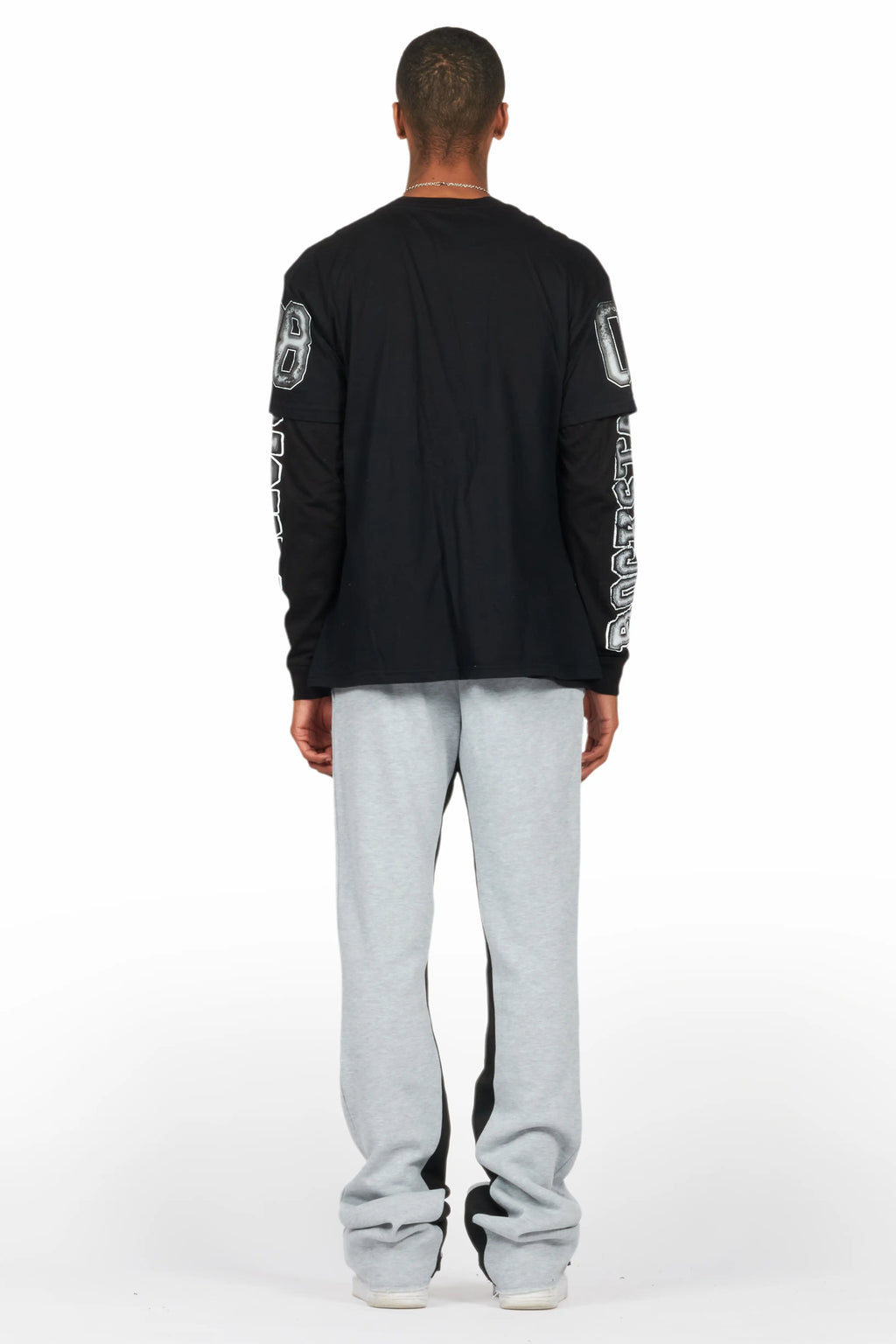 Fields Black/Grey Double Layer T-Shirt/Baggy Pant Set