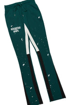 Raffer Dark Green Hoodie/Stacked Flare Pant Set