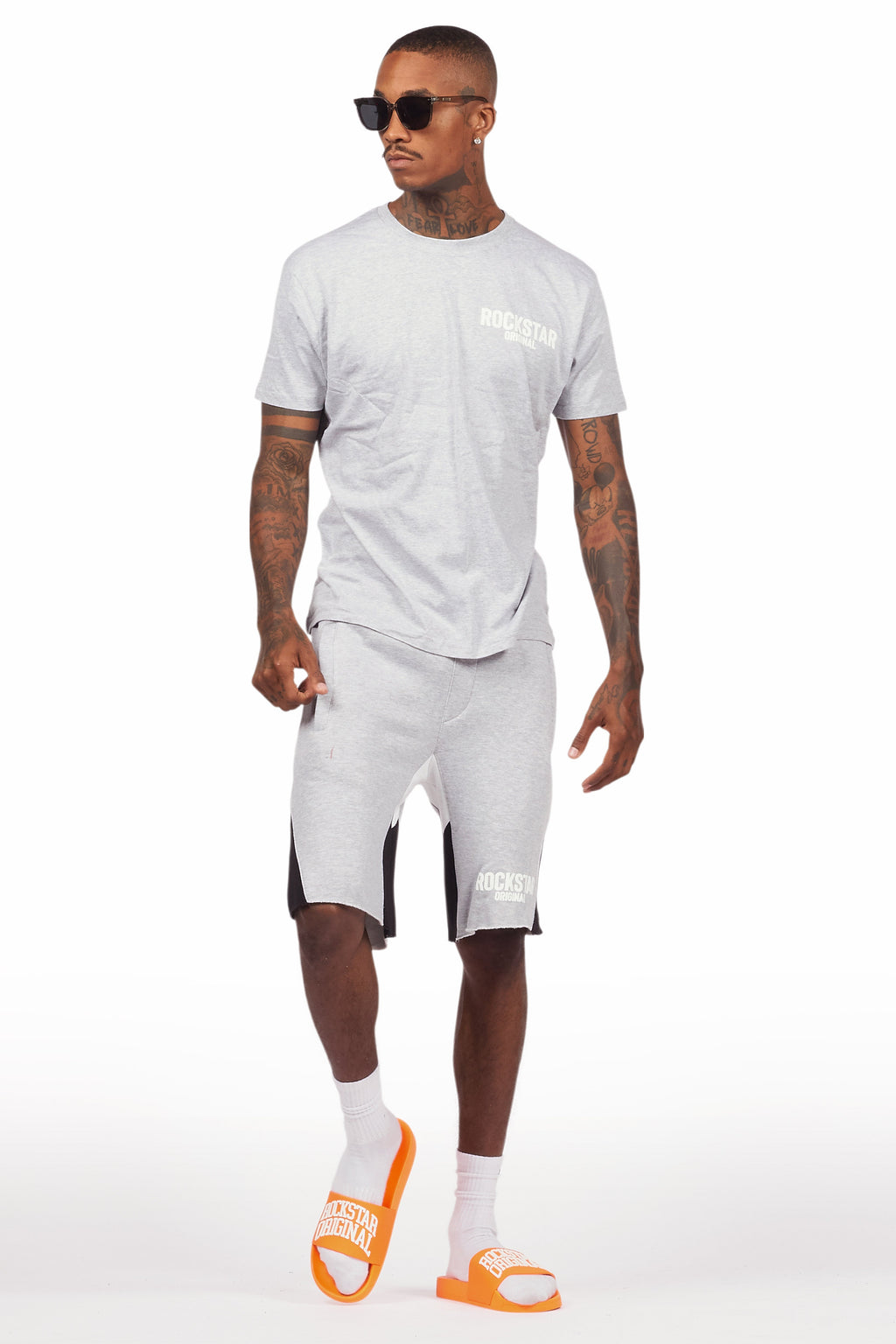 Sana Heather Grey Relaxed T-Shirt/Short Set