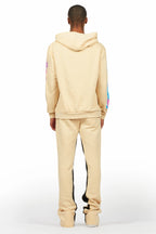 Beno Beige Hoodie/Baggy Track Pant Set