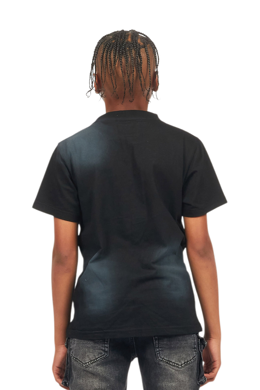 Boys Ezra Vintage Black Graphic T-Shirt
