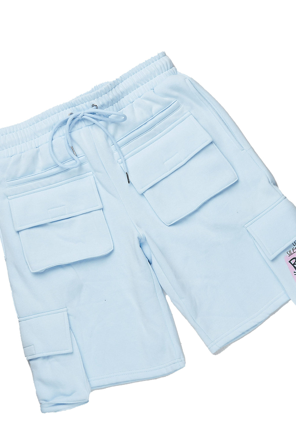 Beno Baby Blue T-Shirt Cargo Shorts Set