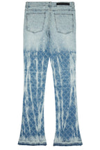Glit Blue Rhinestone Stacked Flare Jean