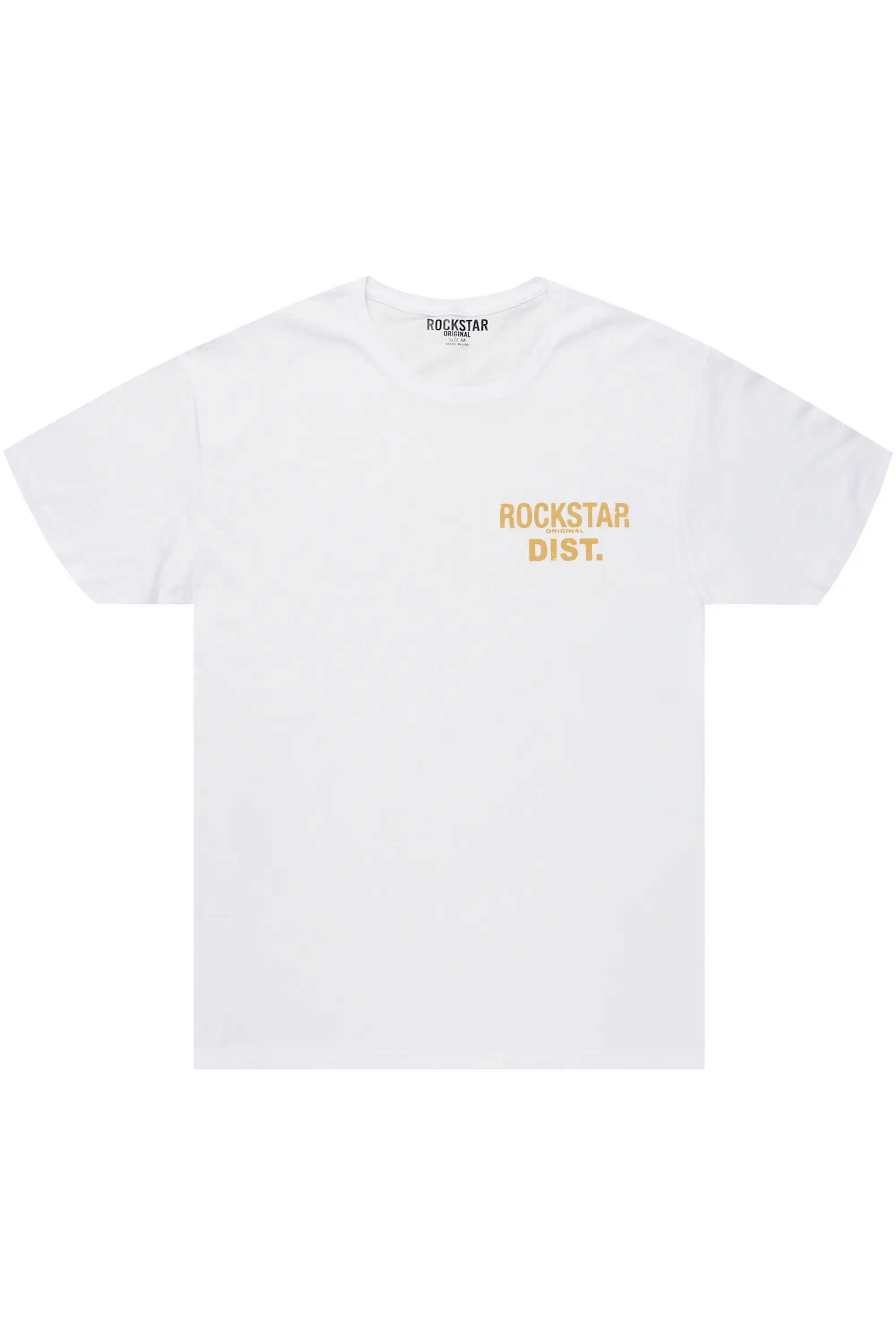 Dalasia White/Beige Oversized Tee