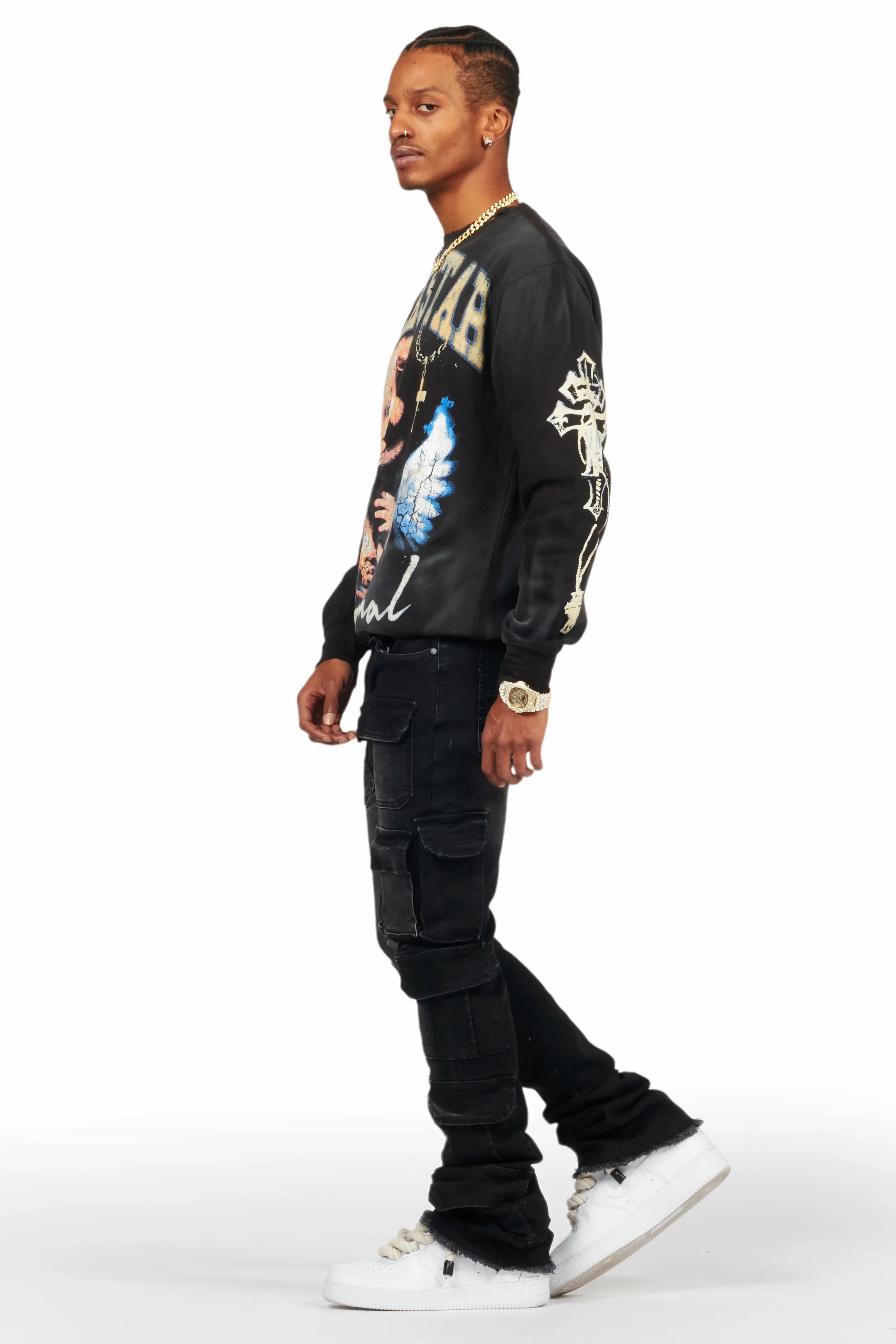 Deiter Black Graphic Crewneck