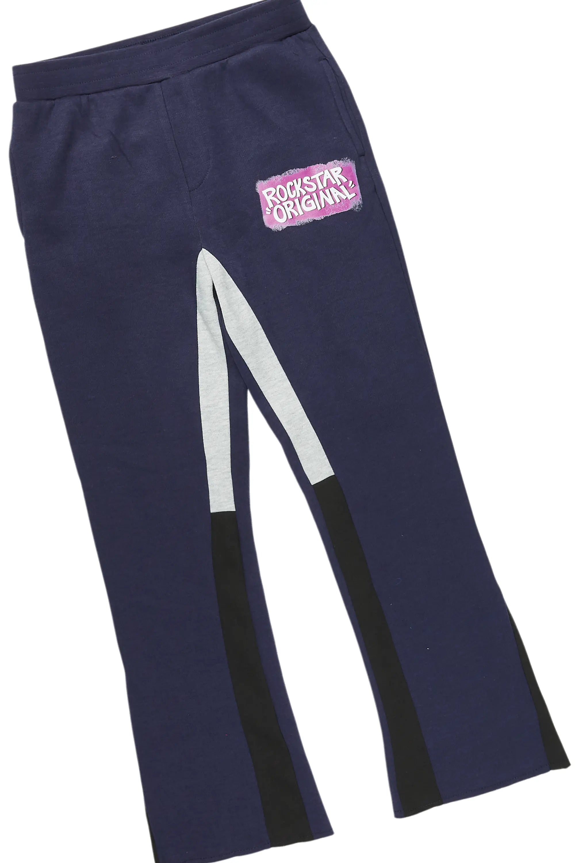 Girls Bena Navy Stacked Flare Track Set