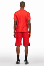 Allstar Red/White T-Shirt Short Set