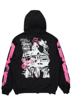 Grill Black/Pink Distressed Graphic Hoodie